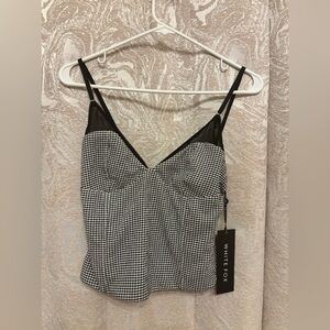 White Fox Can’t Escape Bustier Top Black/White | Size M | NWT